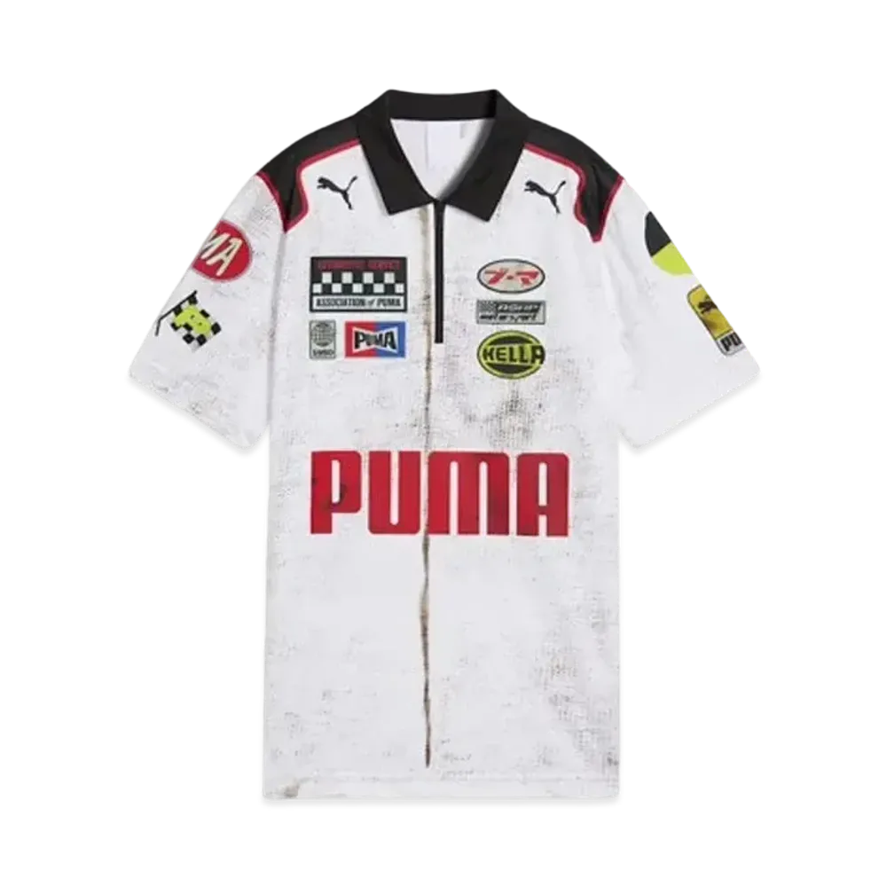 PUMA x A$AP ROCKY Men's Zip Short Sleeve Polo Shirt "Puma White"