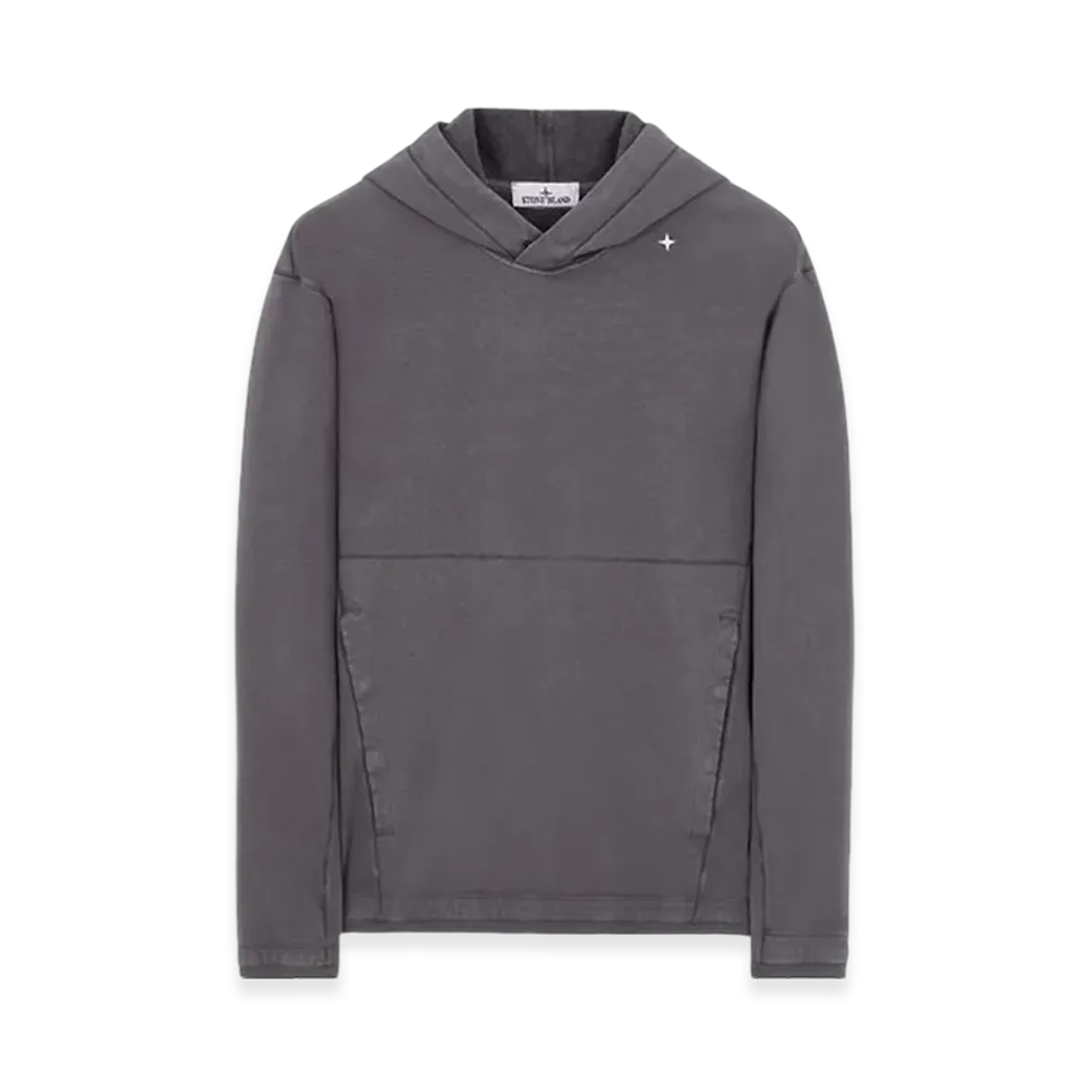 Stone Island 602G5 Stellina Super Stretch Cotton Fleece Hooded Sweatshirt - 23FW "Lead"