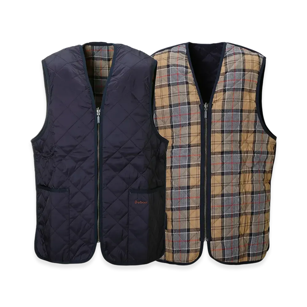 Barbour Quilted Waistcoat / Zip-In Padded Vest "Navy"