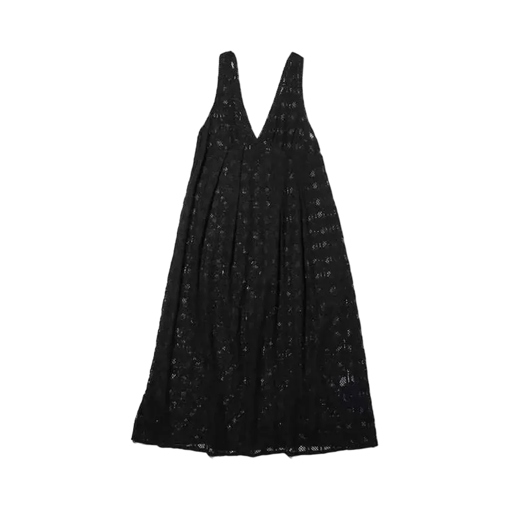 atmos pink Lace Maxi Dress "Black"