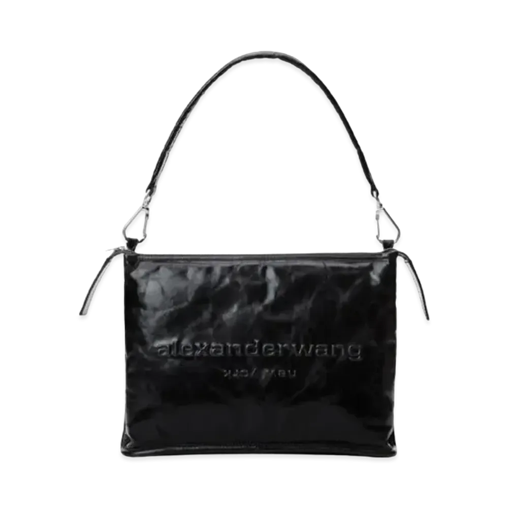 Alexander Wang Punch Leather Shoulder Bag "Black"
