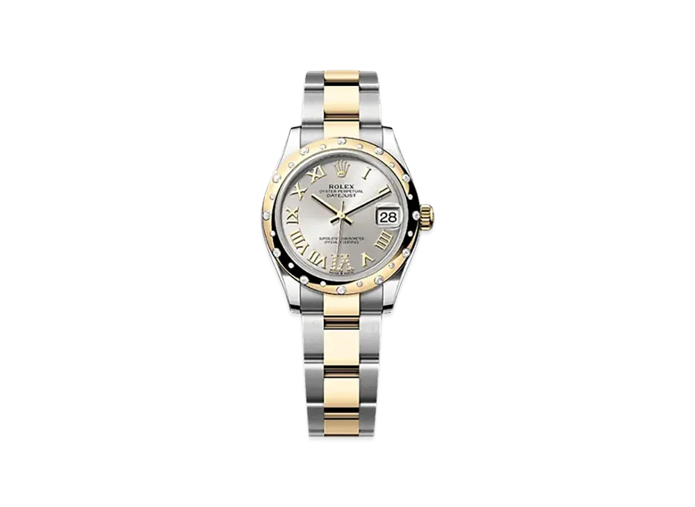 ROLEX Datejust 31mm Oystersteel & Yellow Gold Diamond 278343RBR "Silver"