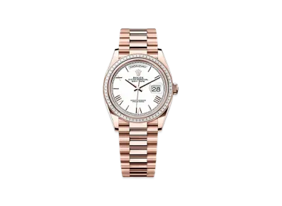 ROLEX Day-Date 36mm Everose Gold Diamond 128395TBR "White"