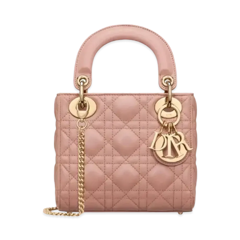 Dior Mini Lady Bag Cannage Lambskin "Blush"
