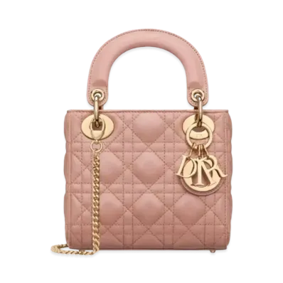 Dior Mini Lady Bag Cannage Lambskin "Blush"