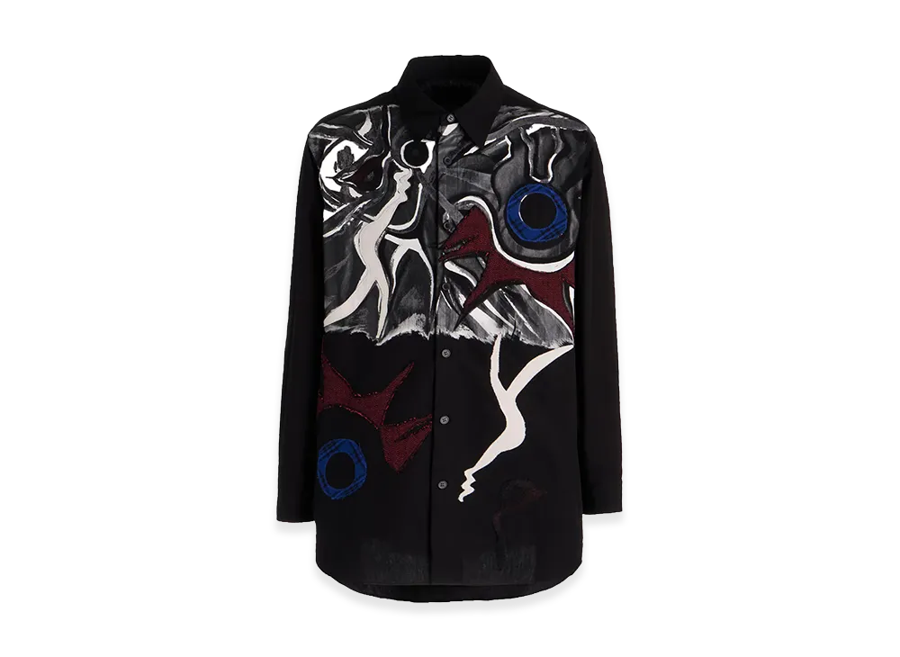 Ground Y x Taro Okamoto Mixed-Media Composition Shirts ”I Am in the Sky” "Black"