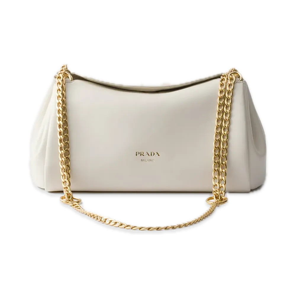 PRADA Tumult Nappa Leather Small Bag "White"