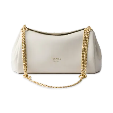 PRADA Tumult Nappa Leather Small Bag "White"