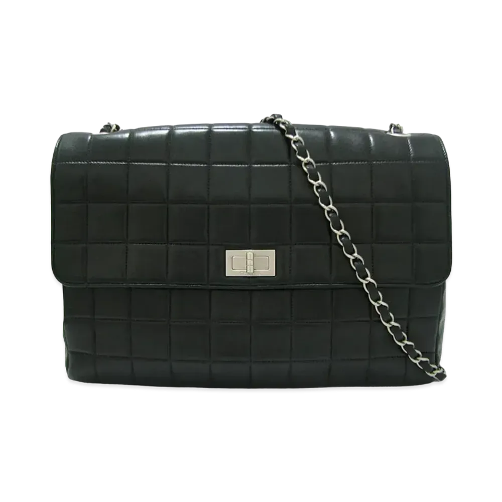 CHANEL 2.55 Chocolate Bar Shoulder "Black"