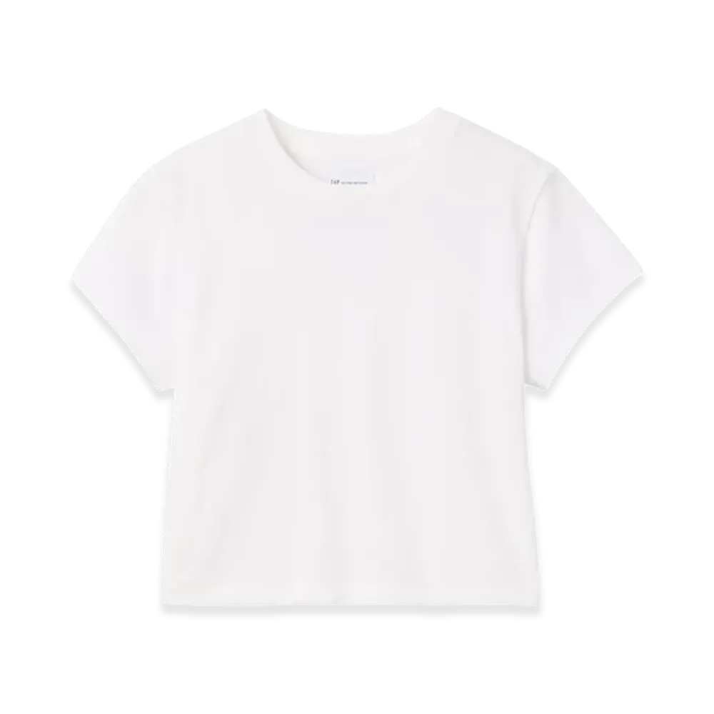 Gap x Victoria Beckham Women's Organic Cotton Logo Cropped T-Shirt "Fresh White"