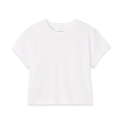 Gap x Victoria Beckham Women's Organic Cotton Logo Cropped T-Shirt "Fresh White"