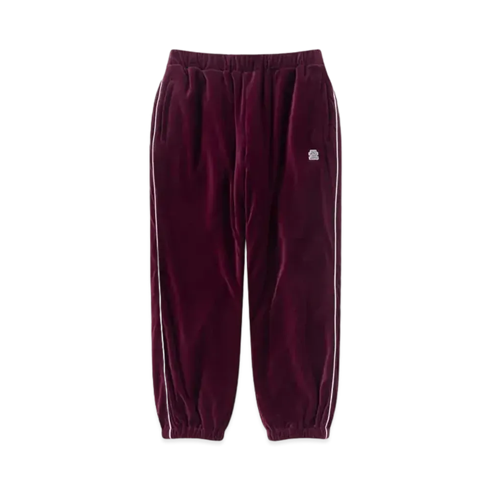 Black Eye Patch OG Label Piping Velour Track Pants "Burgundy"