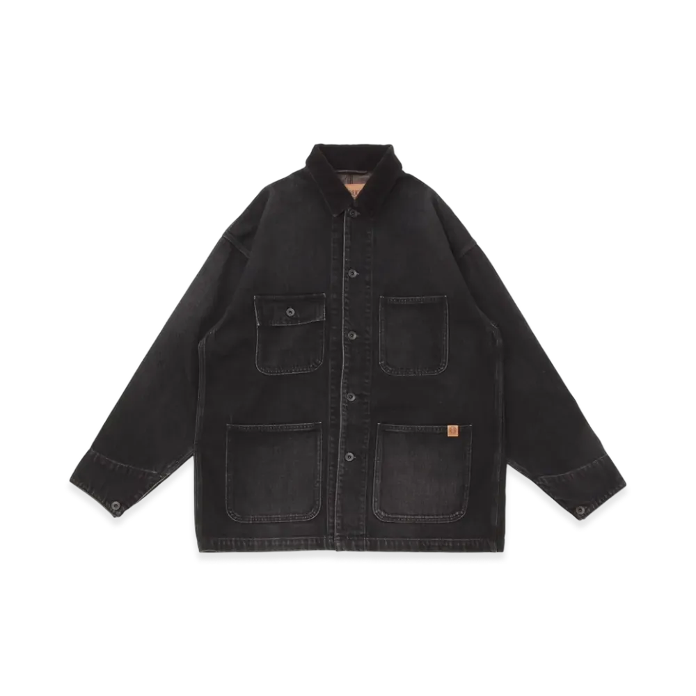 STARBUCKS STAND x BEAMS Denim Coverall "Black"