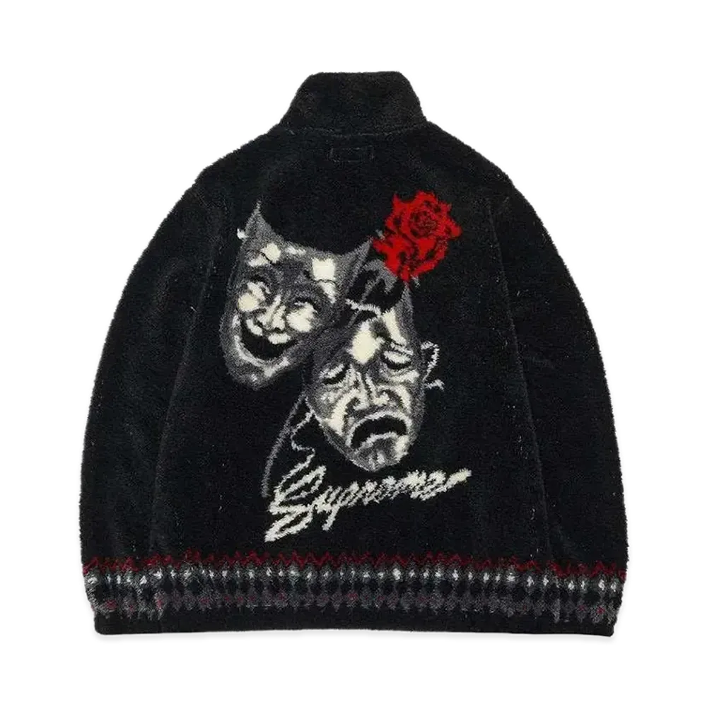 Supreme Drama Mask Fleece Jacket "Black"
