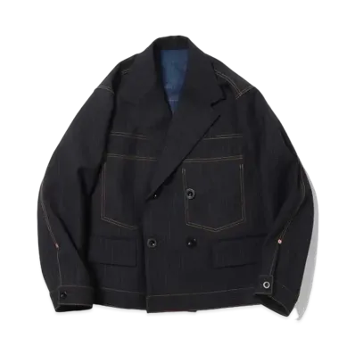 sacai Chalk Stripe Bonding Jacket "Navy"