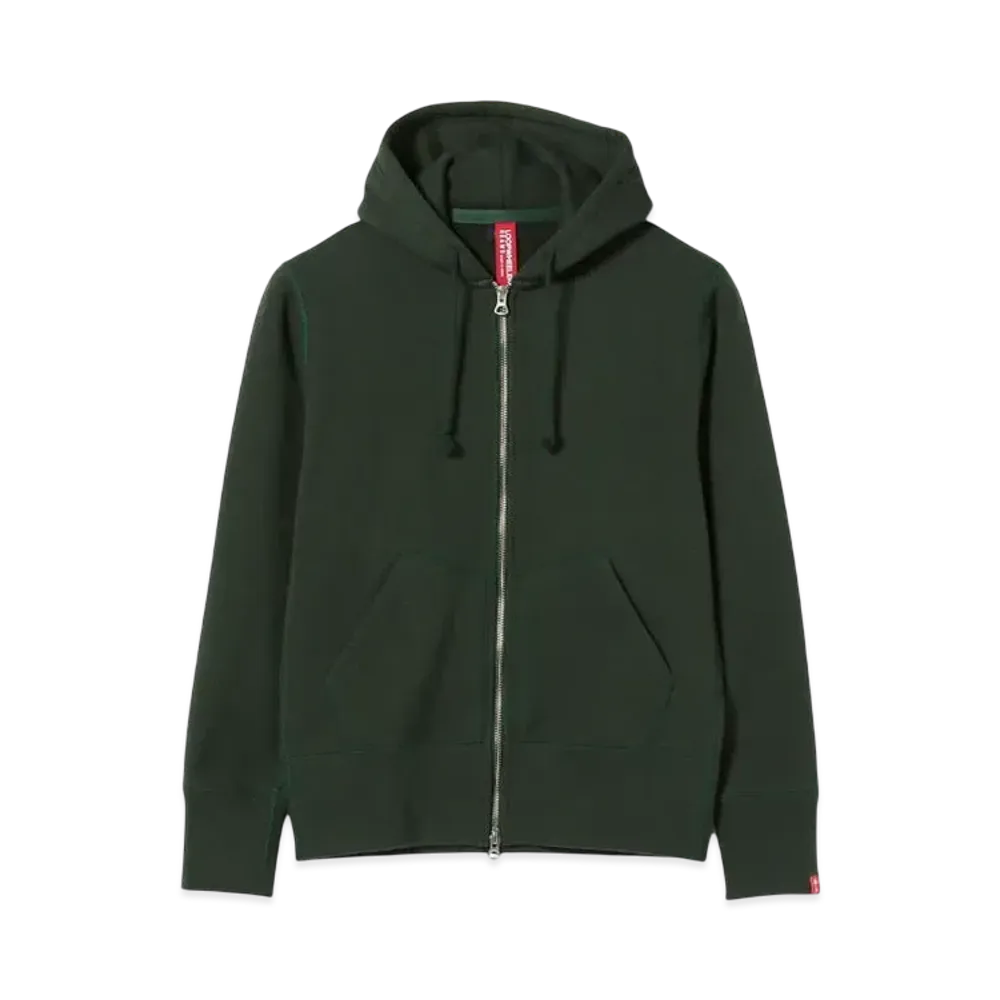 BEAMS JAPAN x LOOPWHEELER Hanging Fleece Full Zip Parka "Green"