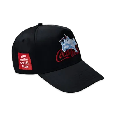ANTI SOCIAL SOCIAL CLUB x Coca-Cola Polar Bear Chill Snapback Cap "Black"