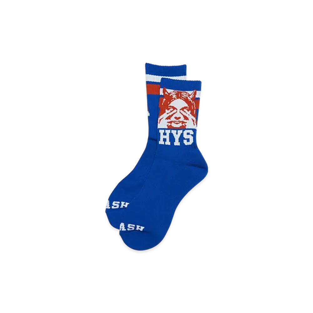 HYSTERIC GLAMOUR See No Evil Sports Socks "Blue"
