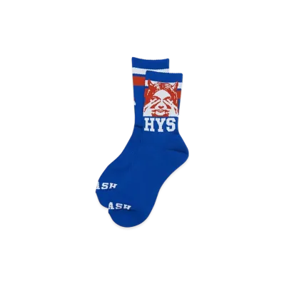 HYSTERIC GLAMOUR See No Evil Sports Socks "Blue"