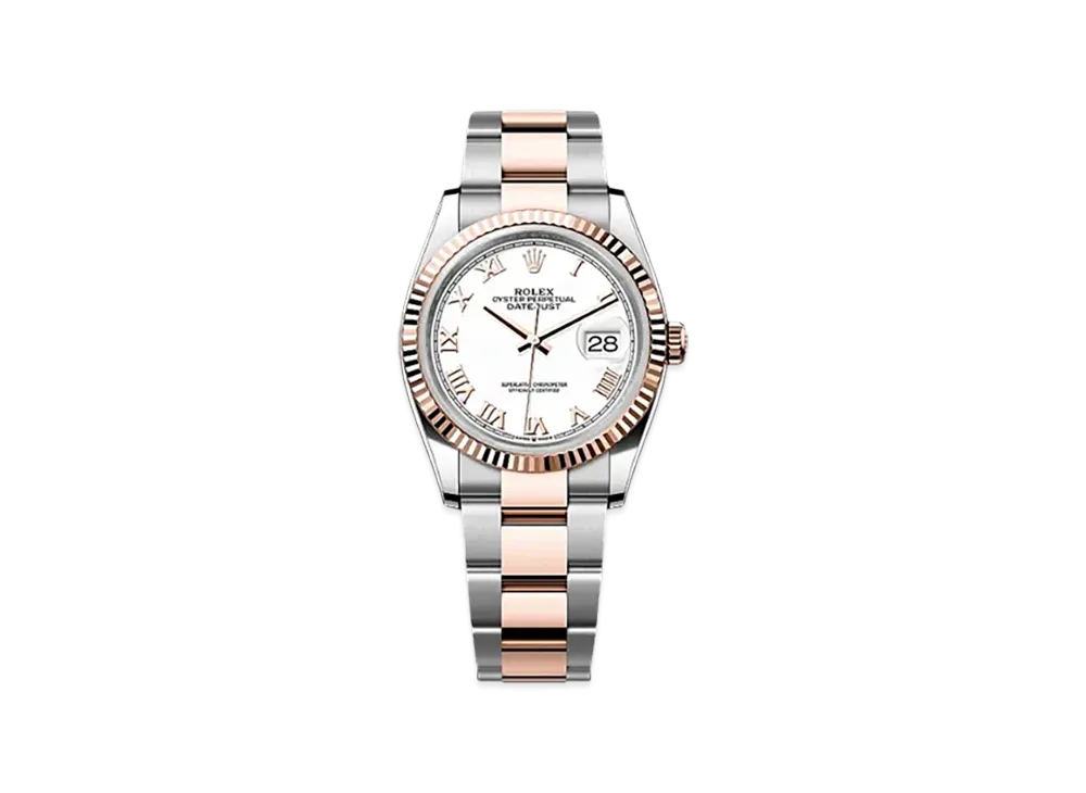 ROLEX Datejust 36 Oystersteel & Everose Gold "White"