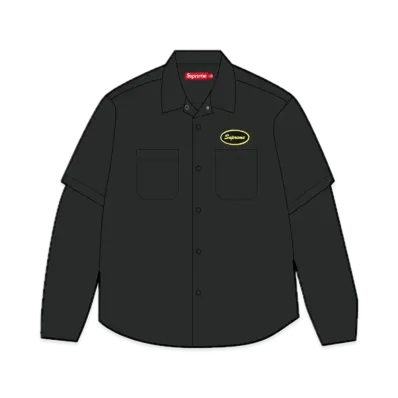 Supreme Thermal Sleeve Work Shirt "Black"