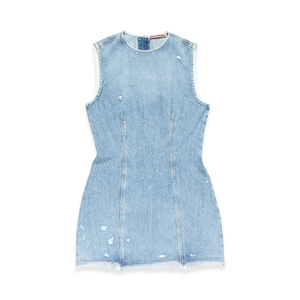 Acne Studios Rhinestone Mini Dress "Light Blue"