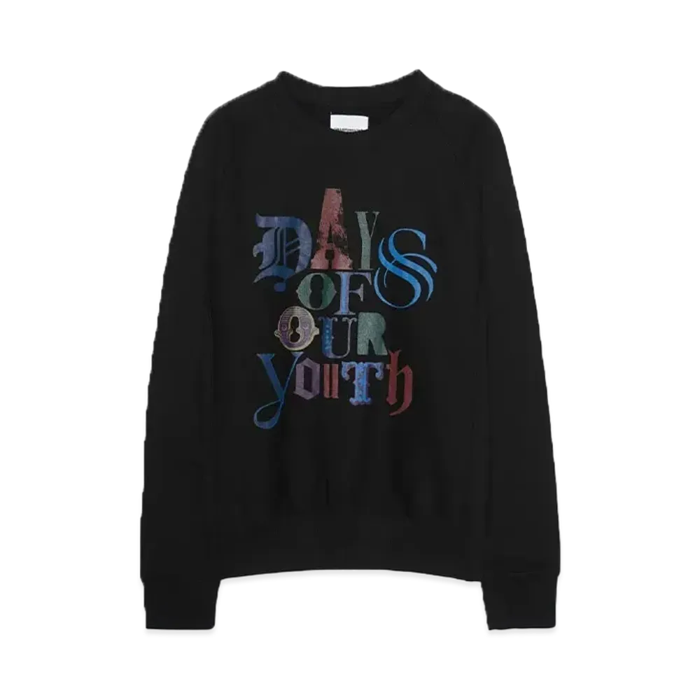 TAKAHIROMIYASHITATheSoloist. crew neck sweat shirt.(days of our youth color) "BLACK"