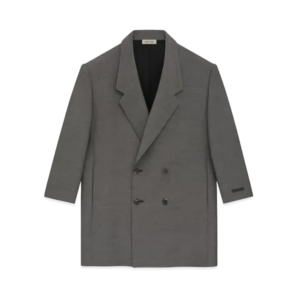 FEAR OF GOD Wool Double Cotton Wool Long Relaxed Blazer "Titanium"