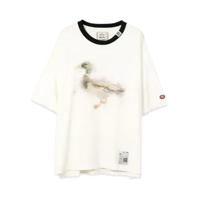 Maison MIHARA YASUHIRO Duck Printed Ringer T-Shirt "White"