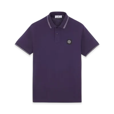 Stone Island 2SC18 Stretch Cotton Pique Short Sleeve Polo Shirt - 23SS "Ink Blue"