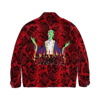 WACKO MARIA PYTHON VELVET VIETNAM JACKET "Red"