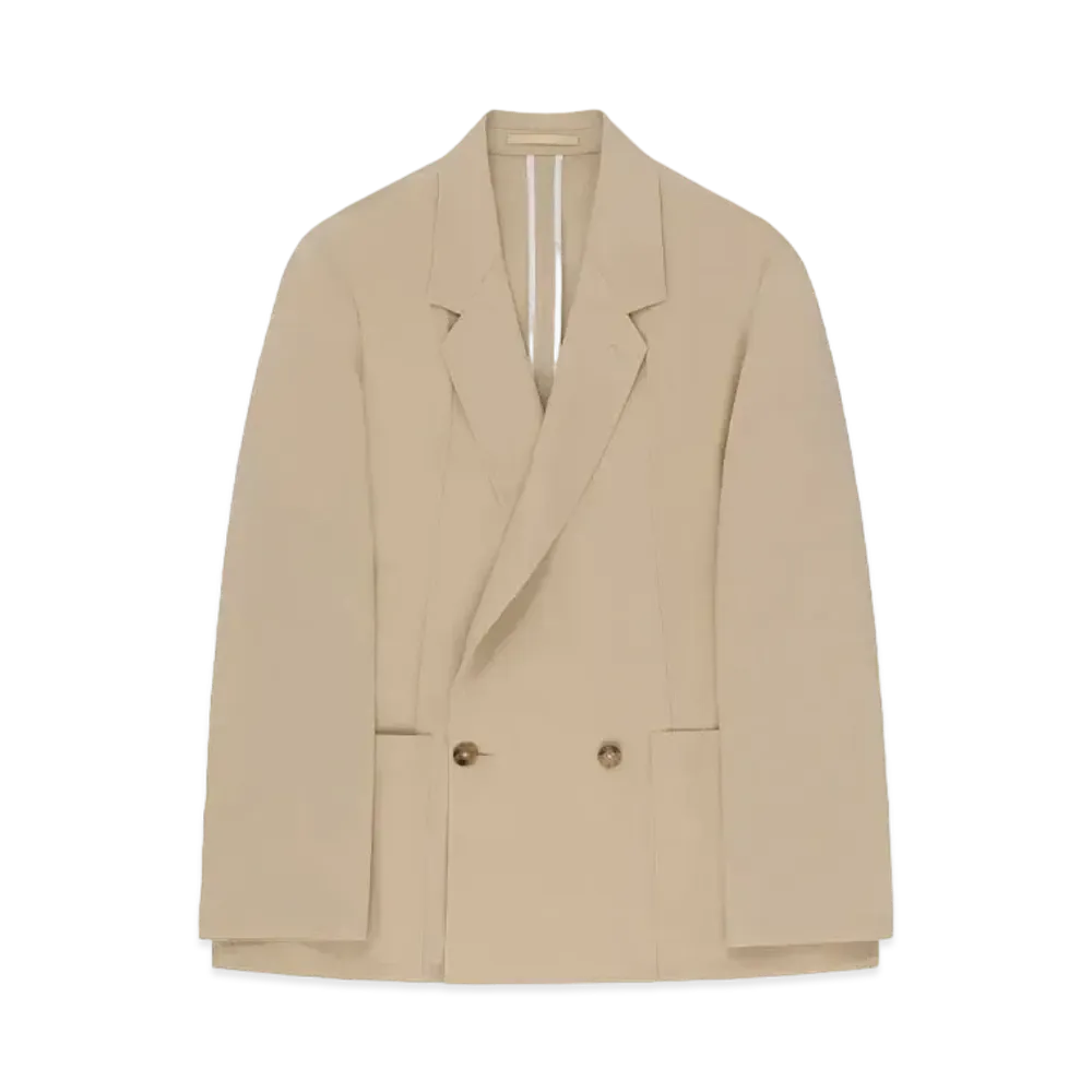 Aime Leon Dore Double-Breasted Gabardine Jacke "Beige"