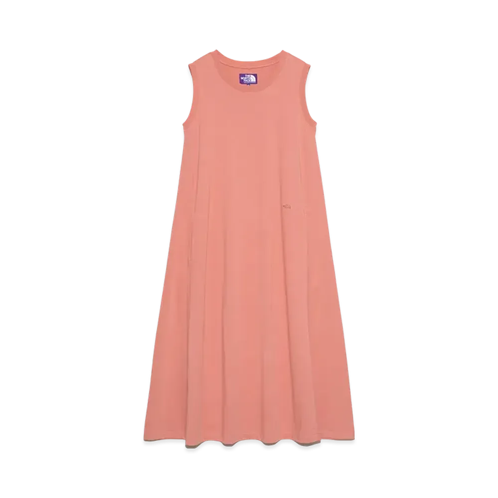 The North Face PURPLE LABEL Cotton Jersey Sleeveless Flared Dress "Pink Ginger"