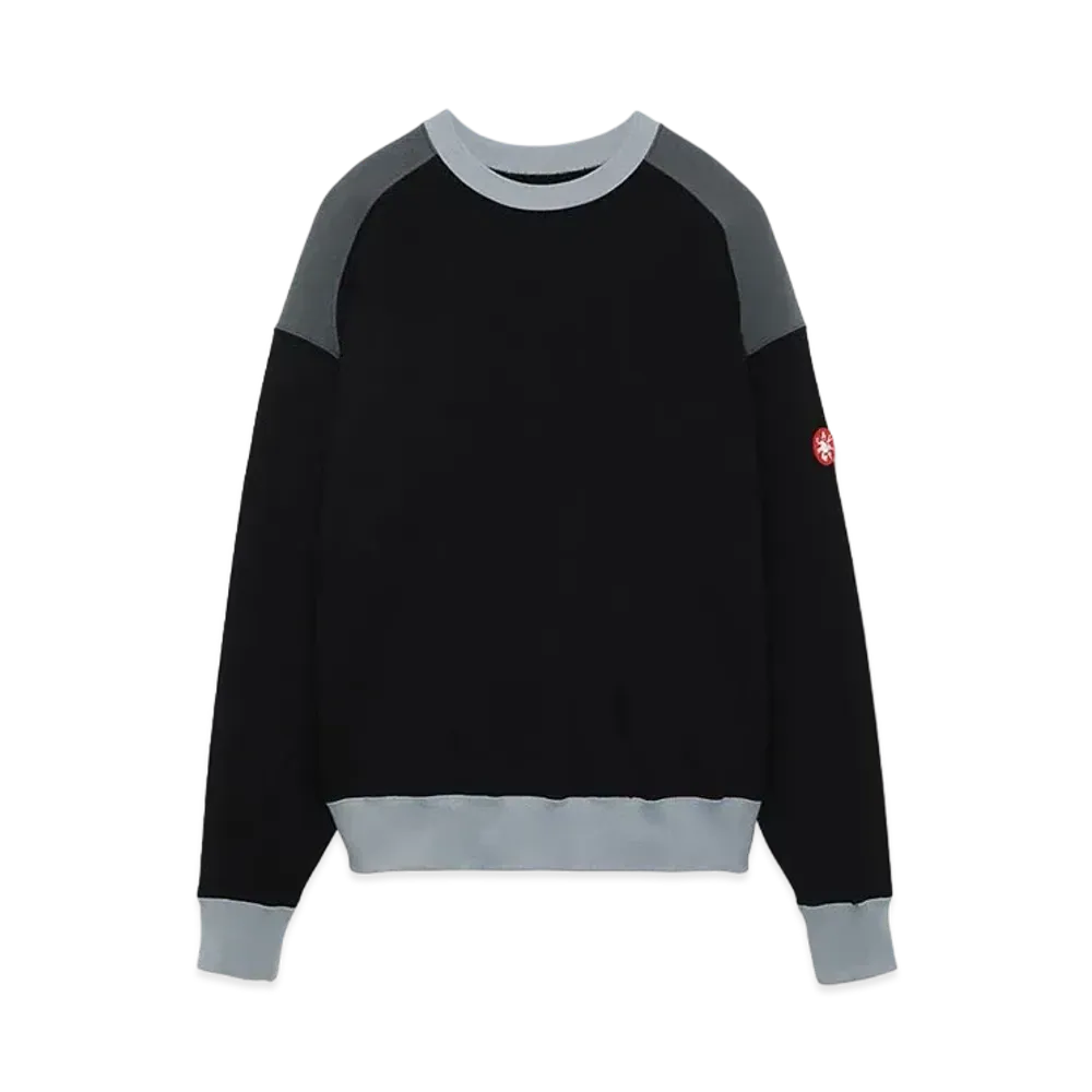 Cav Empt (C.E) PANEL SHOULDER HEAVY CREW NECK "Black"