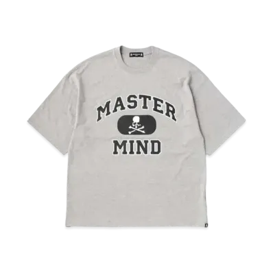 mastermind JAPAN Boxy College Tee "Top Gray"