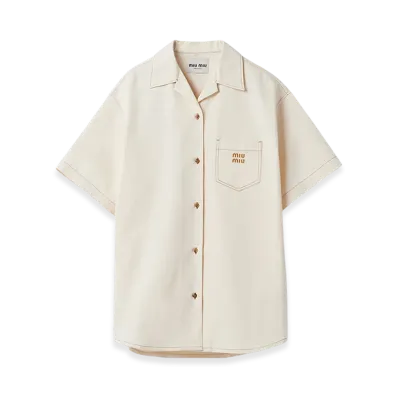 MIU MIU Women's Denim Mini Dress "Natural"