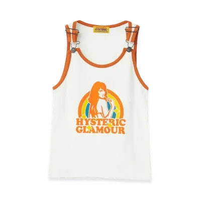 HYSTERIC GLAMOUR Women's RAINBOW WOMAN Tank Top "White"