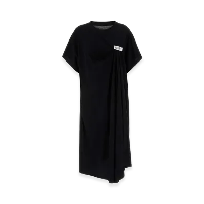MM6 Maison Margiela Women's Cotton T-Shirt Dress "Black"