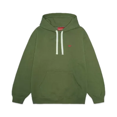Supreme Small Box Drawcord Hooded Sweatshirt "Light Olive"