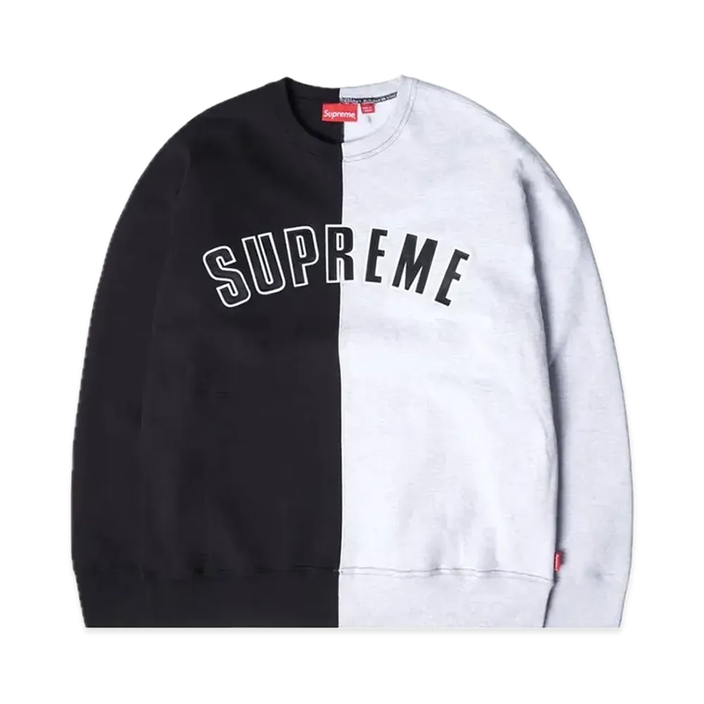 Supreme Split Crewneck Sweatshirt "Black"