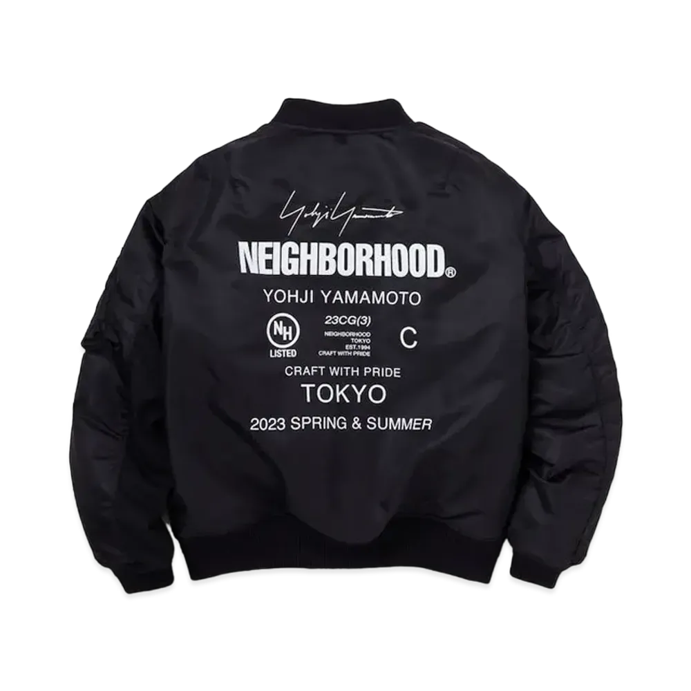 NEIGHBORHOOD x Yohji Yamamoto POUR HOMME YN . MA-1 Jacket . NY "Black"