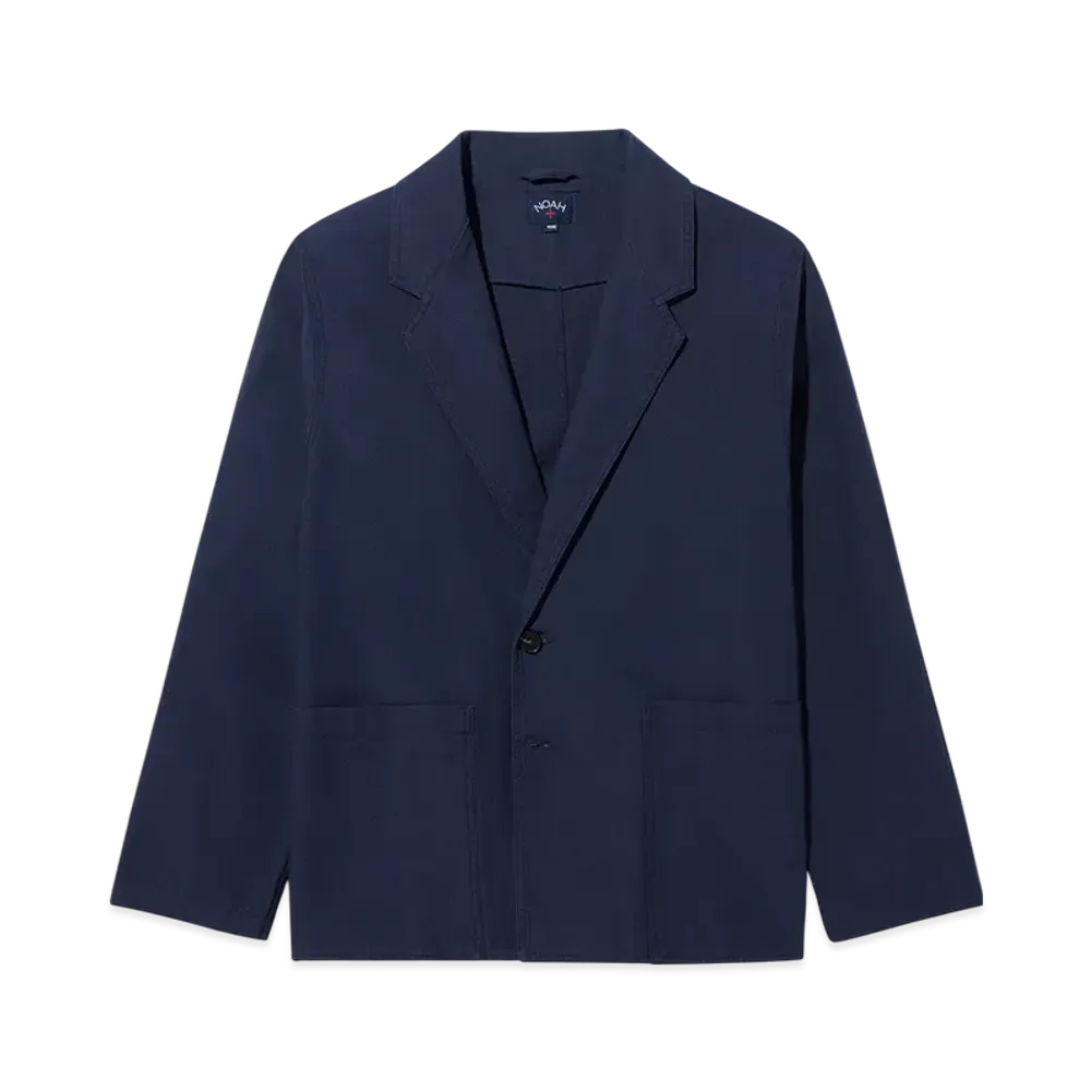 Noah Single-Breasted Cotton Jacket "Navy"