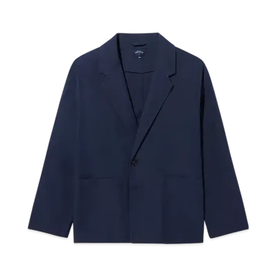 Noah Single-Breasted Cotton Jacket "Navy"
