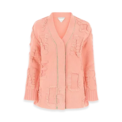 Bottega Veneta Women's Chenille Cardigan "Pink"