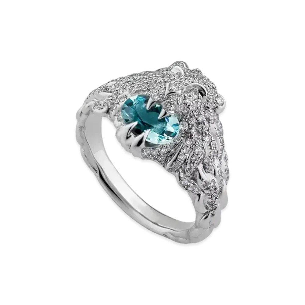 GUCCI Lionhead 18K Diamond Ring