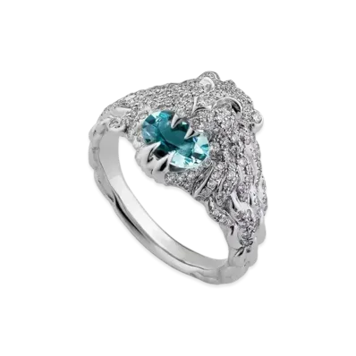 GUCCI Lionhead 18K Diamond Ring