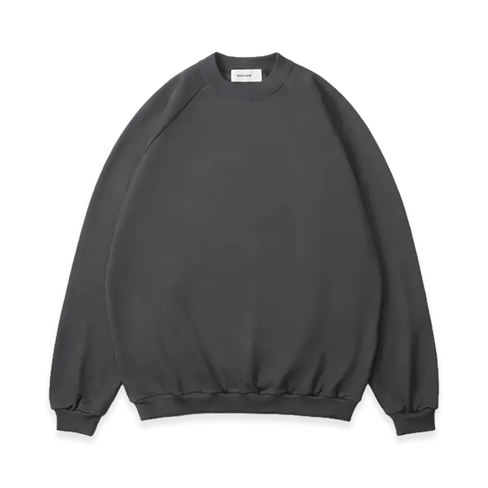 everyone Luxury Cotton Crew Neck Sweatshirt "Charcoal"
