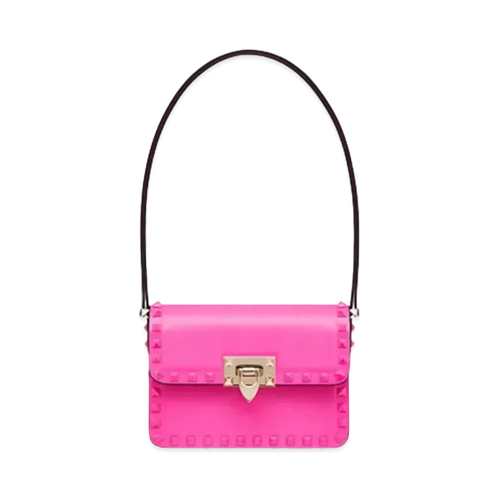 Valentino Small Rockstud23 Smooth Calfskin Shoulder Bag "Pink"