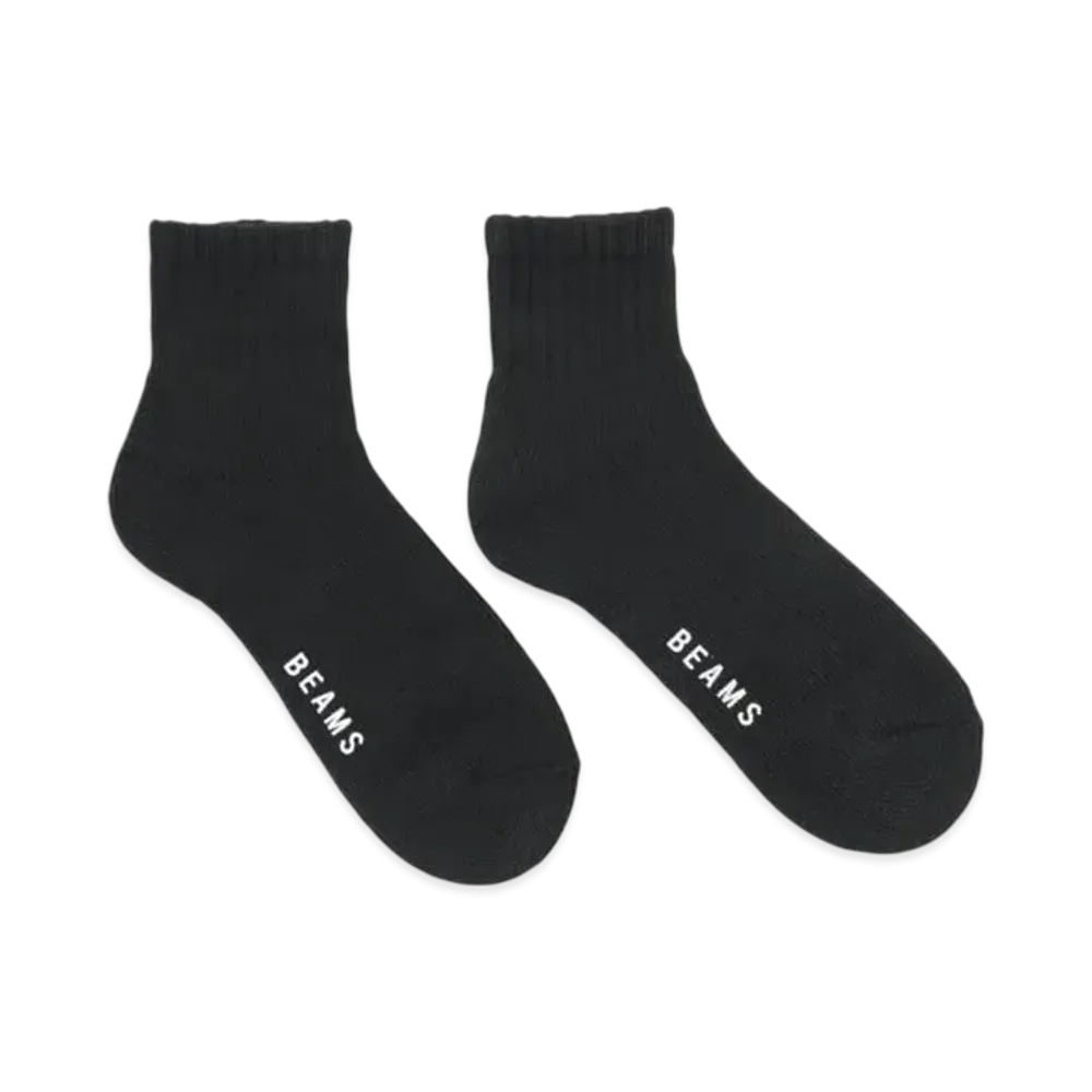BEAMS 2 Pack Pile Socks "Black"