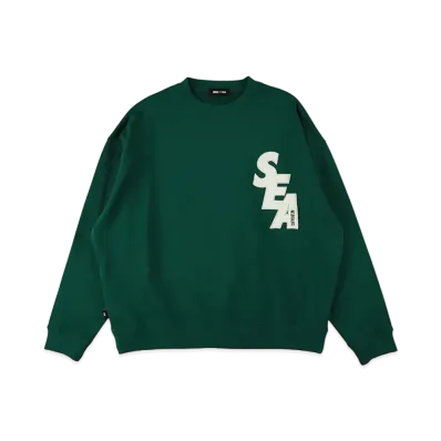 WIND AND SEA Sea Patch Crew Neck Sweat "Green"